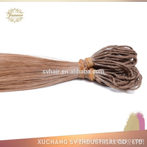 top quality human remy hair extension I TIP with long rope human remy hair extension,nano human hair extension